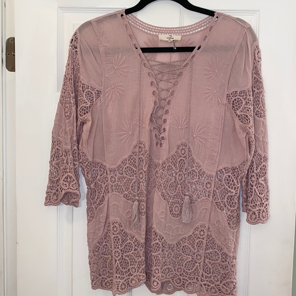Lace up shirt